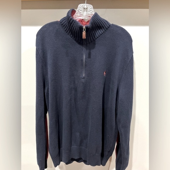 Men’s Polo Ralph Lauren XL 1/4 Zip Sweater 100% Cotton - Picture 1 of 4